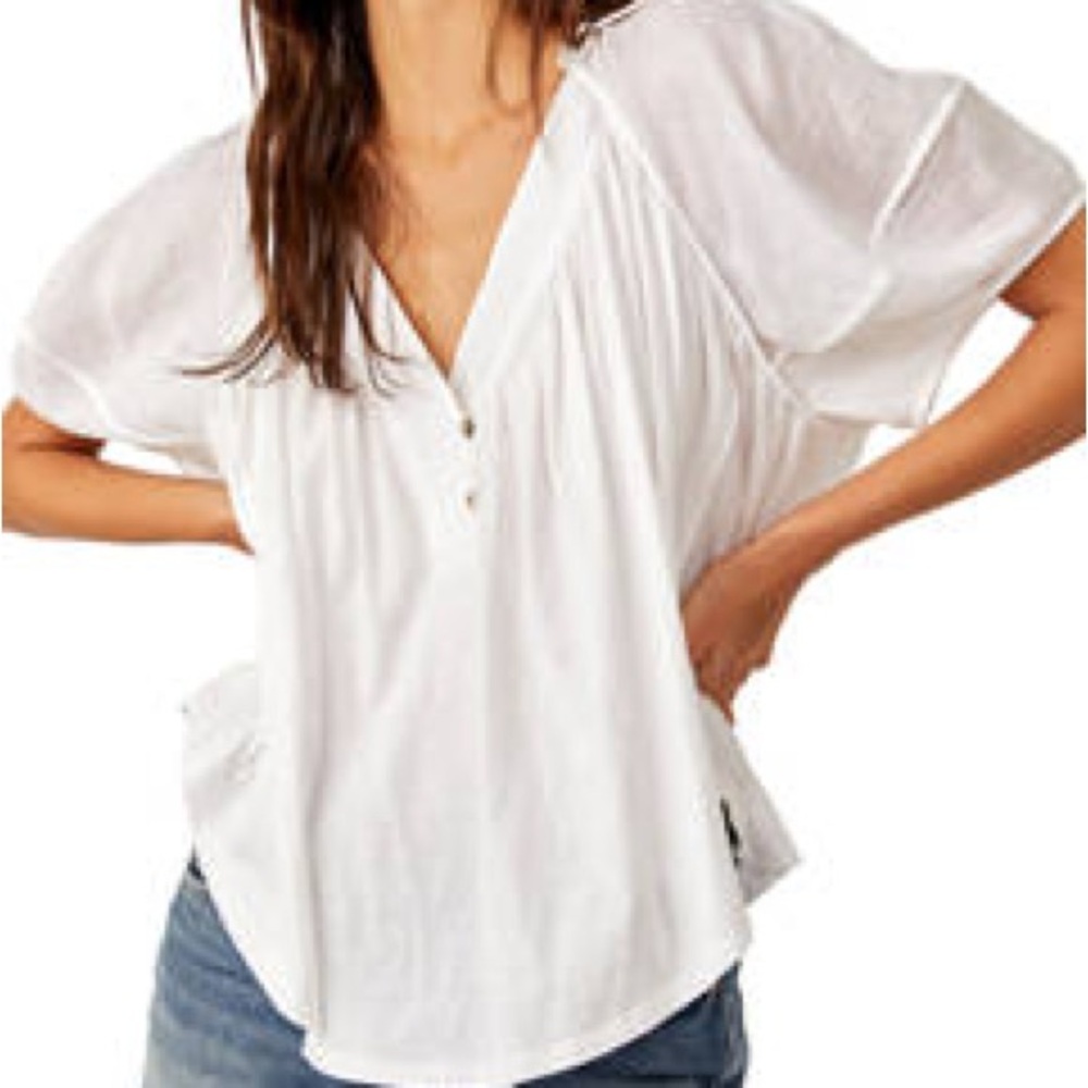 NWT Free People Sunray Babydoll Top